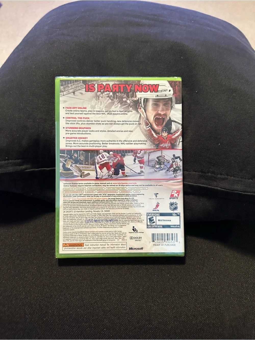 Brand New Sealed NHL 2K10 Xbox 360 Hockey Game - White/Red/Blue